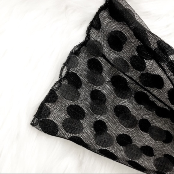 Savvy Sexy Set Lace Polka Dot Kimono Wrap Lingerie - Picture 6 of 11